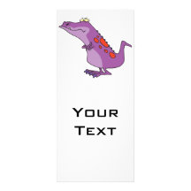 grumpy dino dinosaur cartoon rack card template