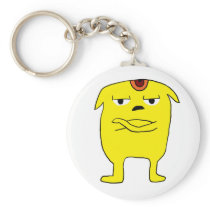 Grumpy fellow keychain