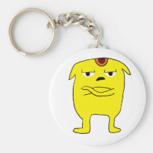 Grumpy fellow keychain
