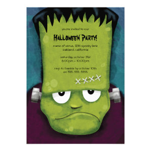 Grumpy Frankenstein Halloween Party Invitation