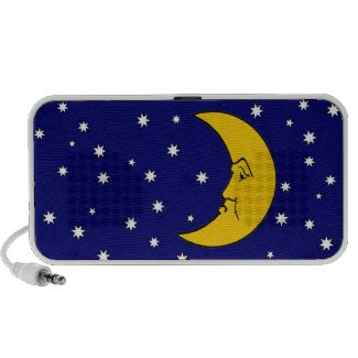 Grumpy Mrs. Moon Doodle Portable Music Speaker