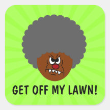 Grumpy Old Man: Hey, you kids get off my lawn! Stickers