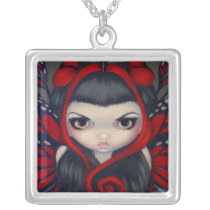 Grumpy Red Fairy NECKLACE gothic fantasy