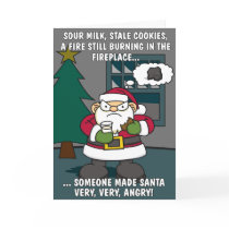 Grumpy Santa Christmas Card by wislander Grumpy Santa Christmas Card