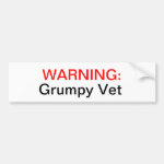 Grumpy Vets Bumper Sticker Grumpy Vets Bumper Sticker