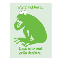 Grün Denken Postcard