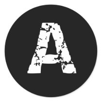 Grunge A Monogram  Sticker stickers