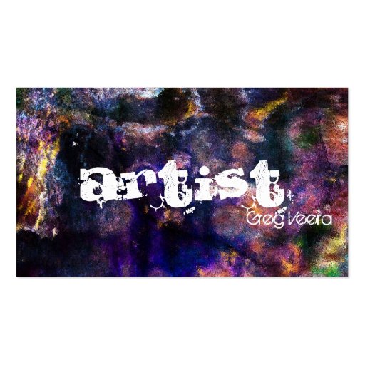 Grunge Abstract Artist Business Card - Texture