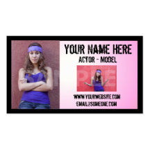 Grunge Actor Headshot Business Card