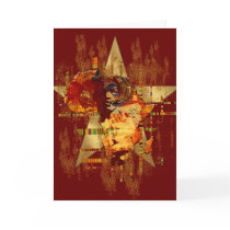 Grunge Africa Star Faces of Africa Tribal Postcard by Funkart Grunge Africa Star Faces of Africa Tribal Postcard