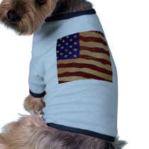 Grunge American flag Doggie Tee