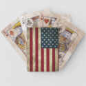 Grunge American Flag - Patriotic Playing Cards