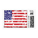 Grunge American Flag Postage Stamp