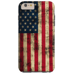 Grunge American Flag Tough iPhone 6 Plus Case
