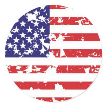 Grunge American U.S. Flag Sticker