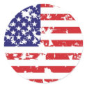 Grunge American U.S. Flag Sticker by artselectory Grunge American U.S. Flag Sticker