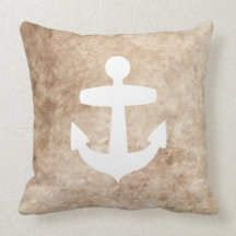 Grunge Anchor Pillow