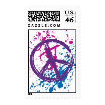 GRUNGE AND SPLATTER PEACE SIGN STAMPS