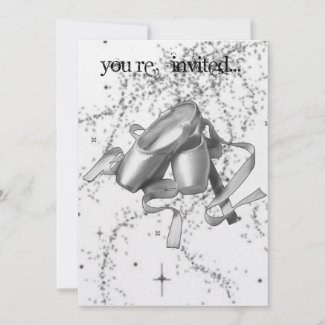 Grunge Ballet Shoes Invitation invitation