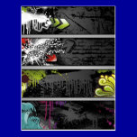 grunge-banners-vector postcards