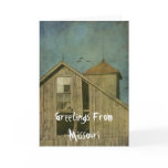 Grunge Barn, Greetings From Missouri Greeting Card