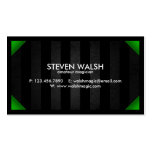 Grunge Bars & Colored Corners - Green Business Card Templates