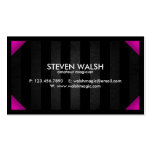 Grunge Bars & Colored Corners - Pink Business Card Template