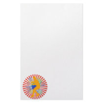 Grunge Baseball Player  Stationery
