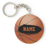 Grunge Basketball Personalized Keychain