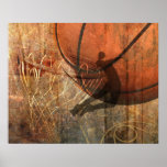 Grunge Basketball Print