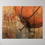 Grunge Basketball Print