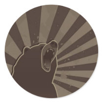 Grunge Bear Stickers
