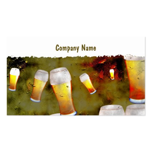Grunge Beer Business Cards (front side)