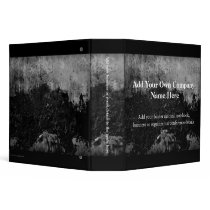 Grunge Black Paint Faux Finish Design 3 Ring Binder