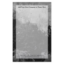 Grunge Black Paint Faux Finish Design Customized Stationery