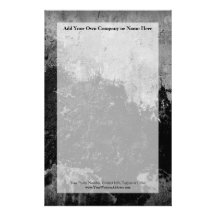 Grunge Black Paint Faux Finish Design Customized Stationery