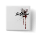 Grunge Blood Splatter California Button