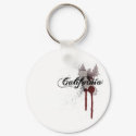 Grunge Blood Splatter California Keychain