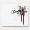 Grunge Blood Splatter California Mousepad
