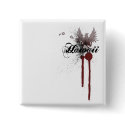 Grunge Blood Splatter Hawaii Button