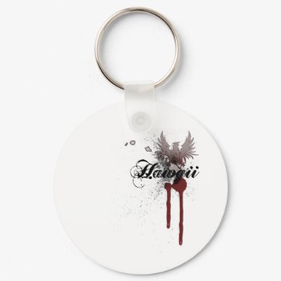Grunge Blood Splatter Hawaii Keychain by MugUSA
