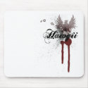 Grunge Blood Splatter Hawaii Mousepad
