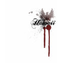 Grunge Blood Splatter Hawaii T-Shirt Womens