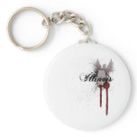 Grunge Blood Splatter Illinois Keychain