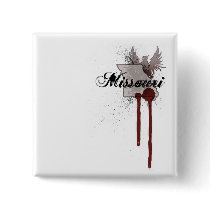 Grunge Blood Splatter Missouri Button