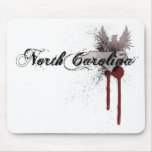 Grunge Blood Splatter North Carolina Mousepad