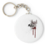 Grunge Blood Splatter Ohio Keychain