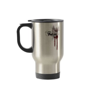 Grunge Blood Splatter Texas Travel Mug