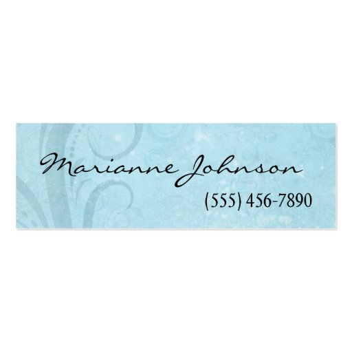 Grunge Blue And Aqua Distressed Profile Card Business Cards (front side)