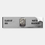Grunge Border Photo Panel Graduation Wine Label Bumper Stickers